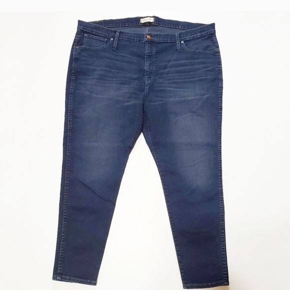 Madewell Blue Ankle Cropped Jeans - Picture 1 of 5
